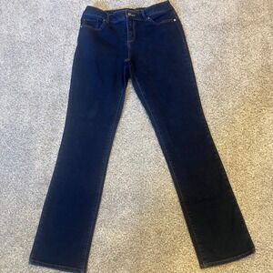 Chicos So Slimming Slim Leg Jeans Dark Indigo Wash Chicos Size 0 Regular Small
